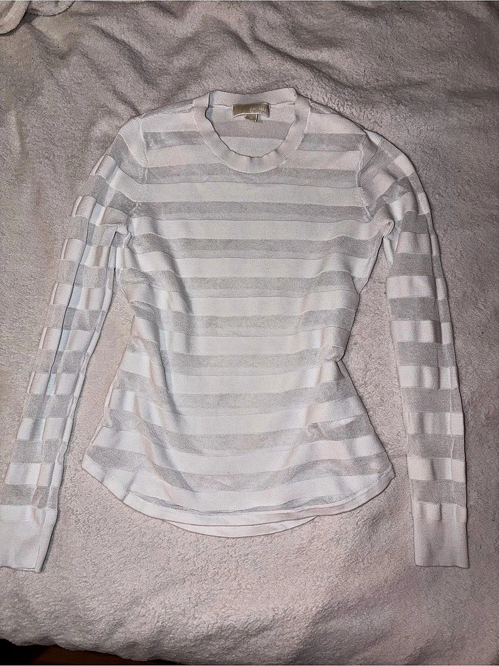 Michael Kors Striped mesh sweater